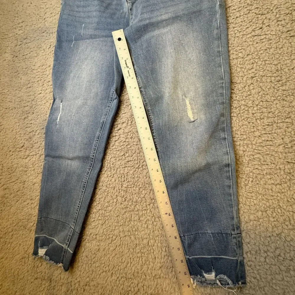Justice‎ Girlfriend Raw Hem Distressed Blue Jegging Stretch Jeans Girls 14 Plus
